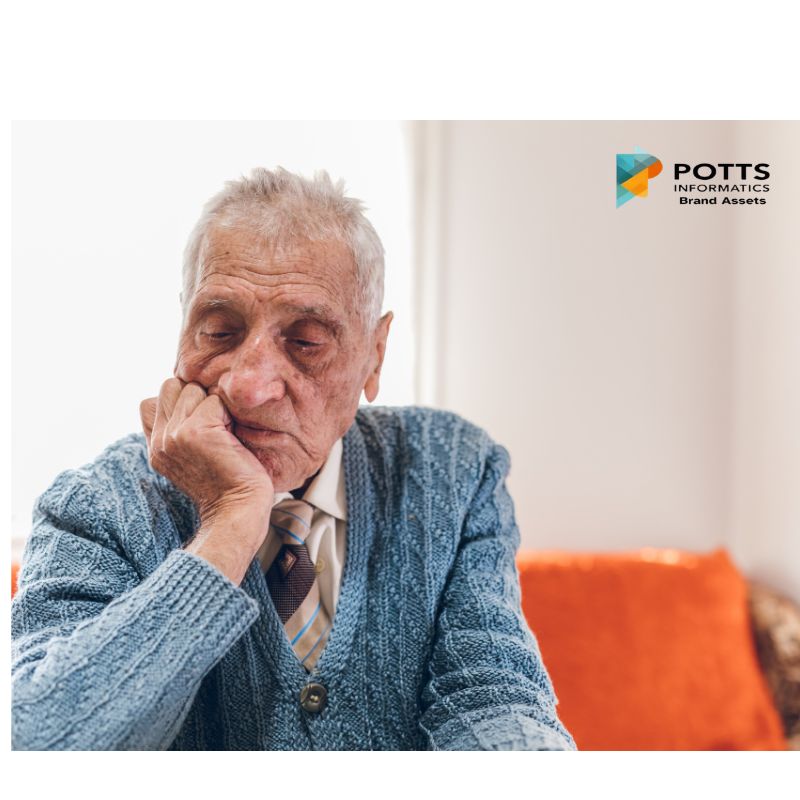 “Senior person reflecting indoors representing thinking about retirement