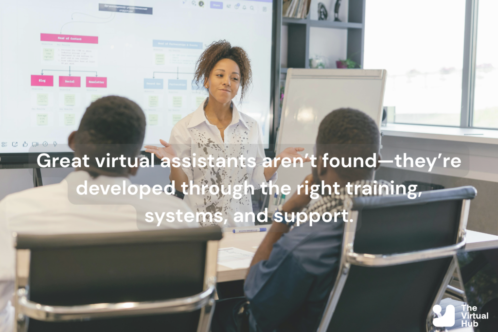 Virtual assistant learning and performing tasks with support and structured workflow.