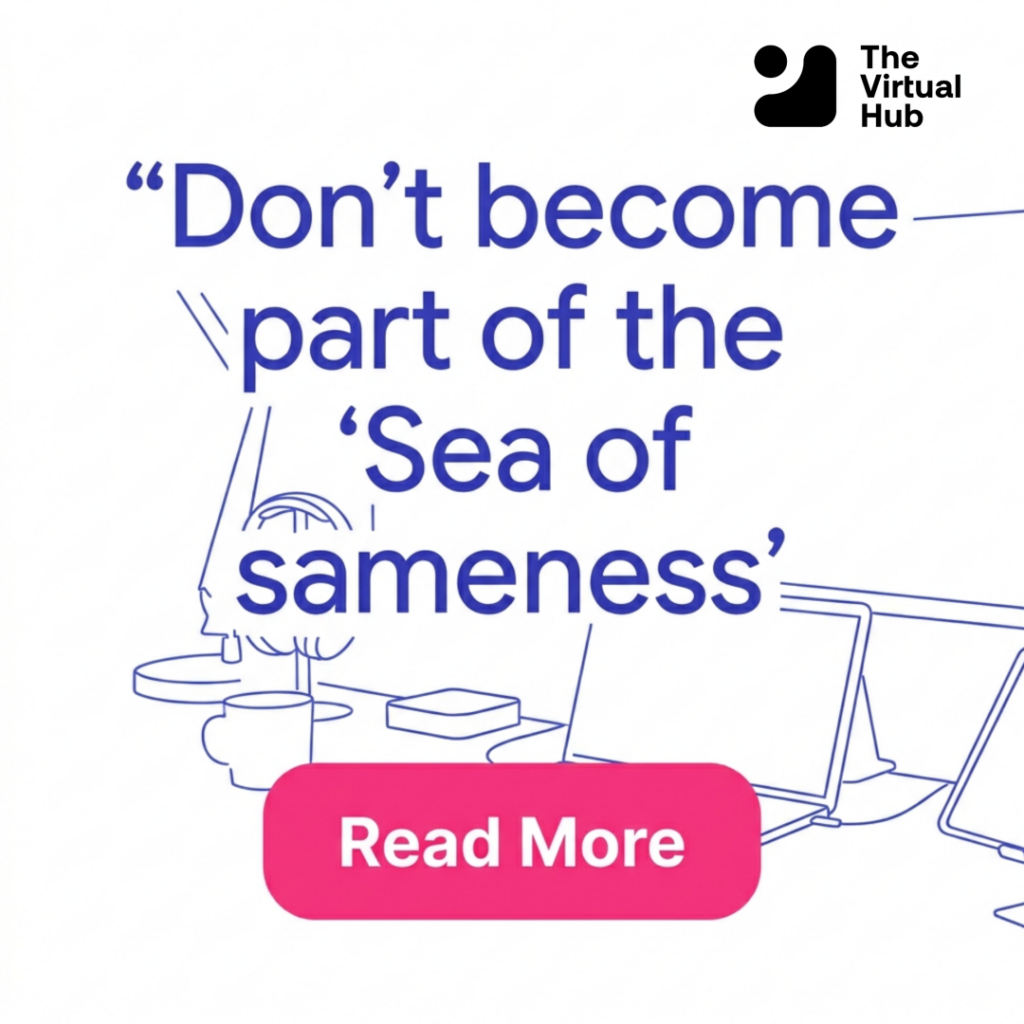 marketer refining AI-generated content with human insight