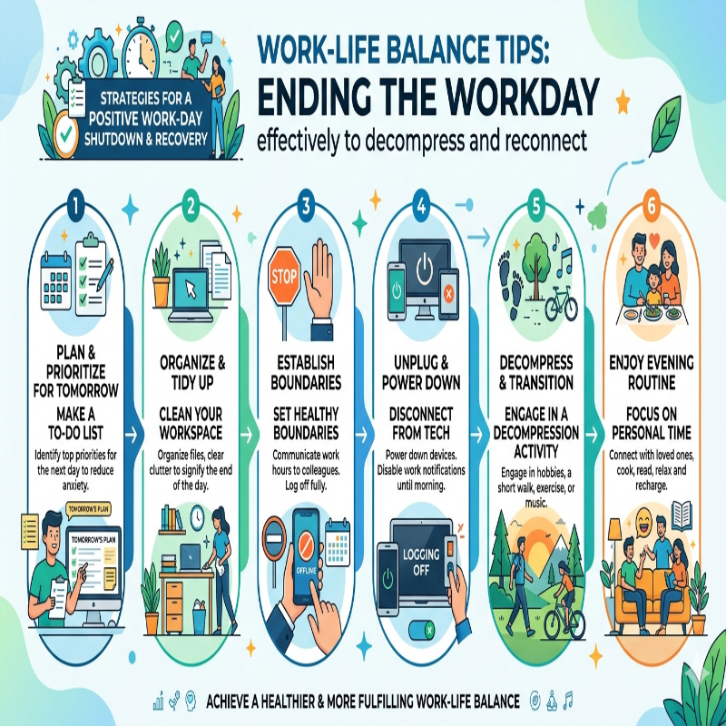 work-life balance tips end workday